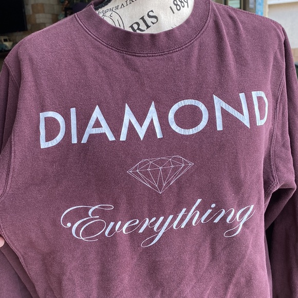 DIAMOND EVERYTHING WOMENS SWEATSHIRT Size M - Picture 2 of 6